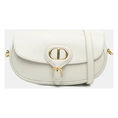 Dior White Leather East West Bobby Crossbody