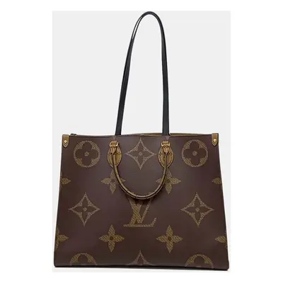 Louis Vuitton Brown Coated Canvas On The Go Gm bag