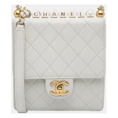 Chanel White Mini Chic Pearls Crossbody