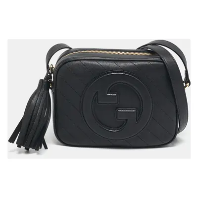 Gucci Black Leather Mini Blondie Shoulder Bag