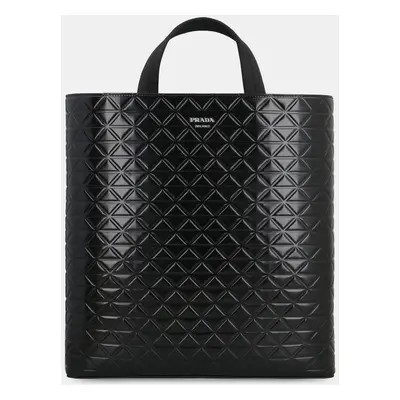 Prada Black Smooth Leather Tote Bag