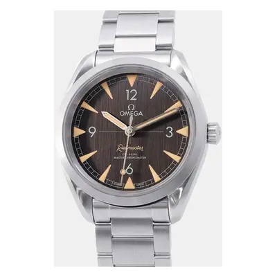 Omega Brown Stainless Steel Seamaster Railmaster 220.10.40.20.01.001 Automatic Men's Wristwatch