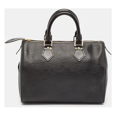 Louis Vuitton Black Epi Leather Speedy Bag