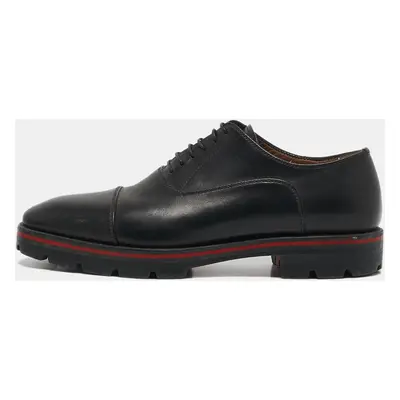 Christian Louboutin Black Leather Hubertus Lace Up Oxford Size