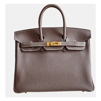 Hermes Etoupe Elephant Grey Togo Leather Birkin bag