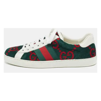 Gucci Tricolor GG Terry Fabric and Leather Ace Sneakers Size