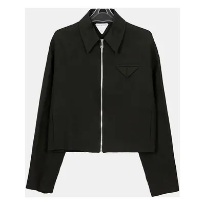 Bottega Veneta Black Cotton Zip-Up Jacket Size