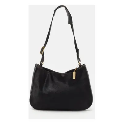 Coach Black Calfhair and Leather Hobo