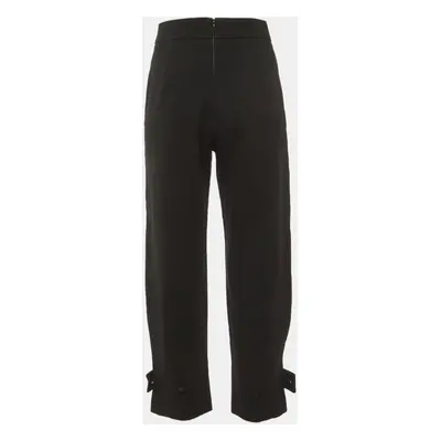 Emporio Armani Black Crepe Tapered Pants