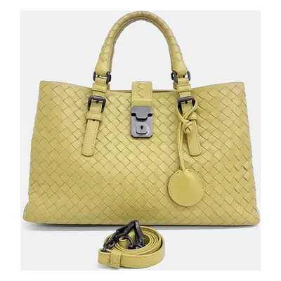 Bottega Veneta Yellow Leather Roman Bag