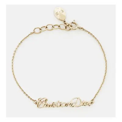 Dior Logo Gold Tone Bracelet