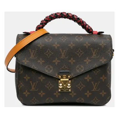 Louis Vuitton Brown Monogram Braided Pochette Metis