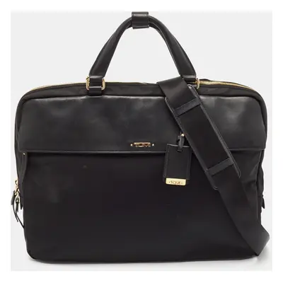 TUMI Black Nylon and Leather Slim Laptop Bag