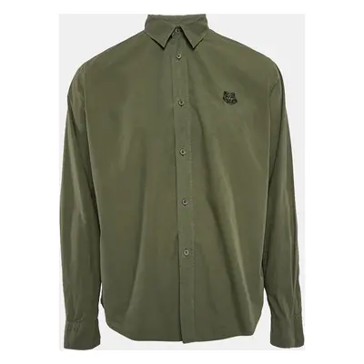 Kenzo Green Cotton Long Sleeve Shirt