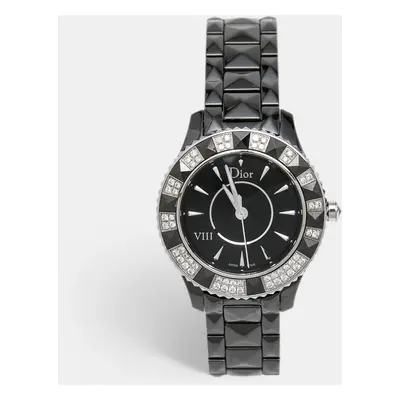 Dior Black Diamond Ceramic Stainless Steel Dior VIII CD1231E1C001 Women's Wristwatch