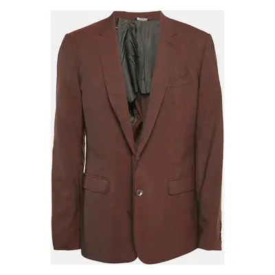 Dolce & Gabbana Brown Virgin Wool Tailored Blazer