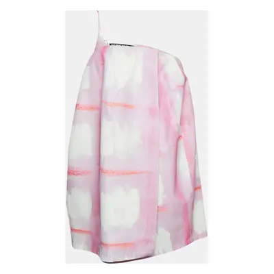 Jacquemus Pink/White Silk Blend Le Coup De Soleil Mini Dress