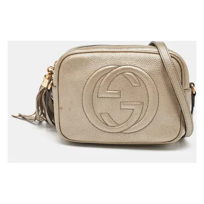 Gucci Metallic Leather Small Soho Disco Crossbody Bag