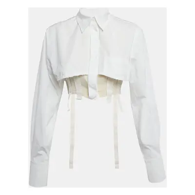 Jacquemus White Cotton and Gauze La Chemise Cinta Shirt