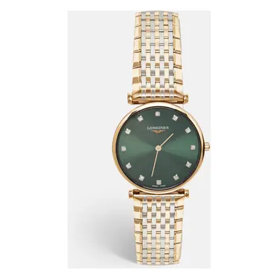 Longines Green Diamond Two-Tone Stainless Steel Grande Classique L4.512.08.7 Women's Wristwatch