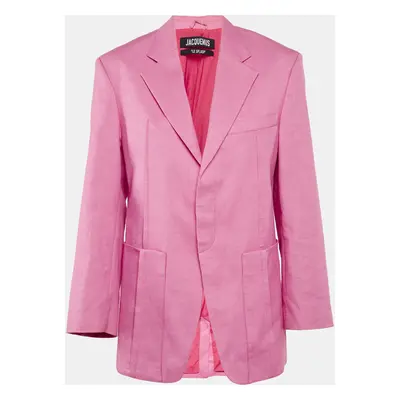 Jacquemus Pink Linen Blend La Veste D'Homme Blazer