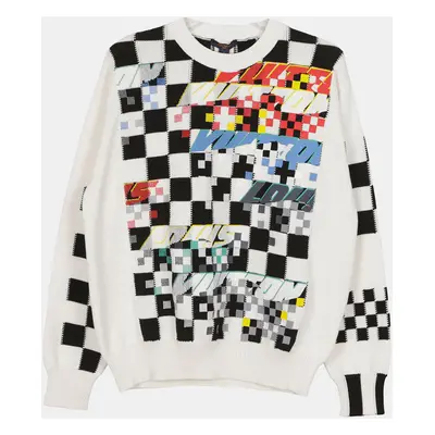 Louis Vuitton Multi-Color Cotton Blend Racecar Crew Neck Pullover Sweater