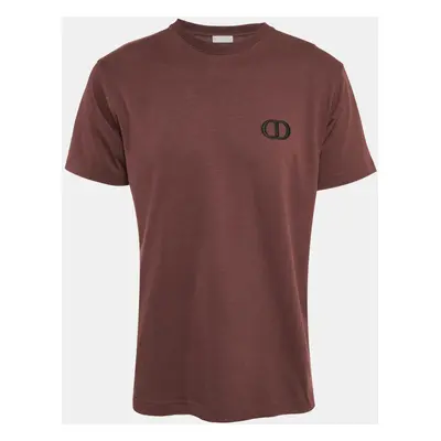 Dior Homme Burgundy Jersey Crewneck T-Shirt