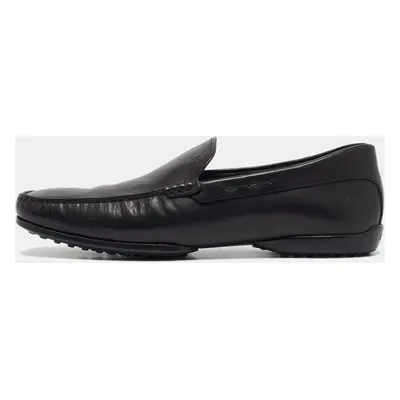 Tod's Black Leather Slip On Loafers Size 42.5