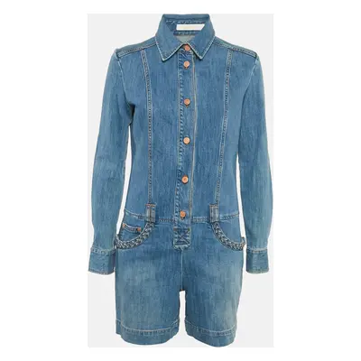 See by Chloe Blue Washed Denim Jumpsuit