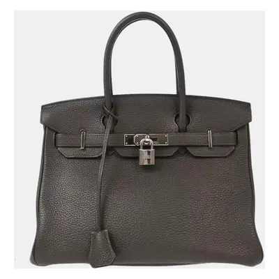 Hermes Graphite Togo Birkin Handbag