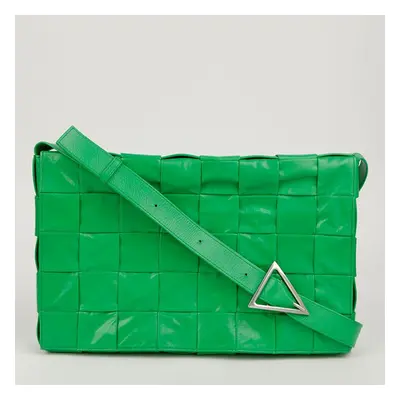 Bottega Veneta Maxi Parakeet Intrecciato Leather Cassette Crossbag