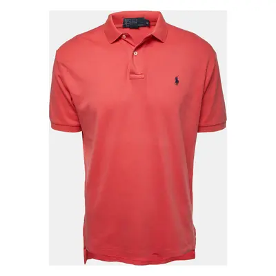 Polo Ralph Lauren Pink Logo Embroidered Cotton Polo T-Shirt