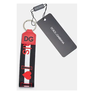 Dolce & Gabbana Black/Red Fabric DG Millennials Key Holder