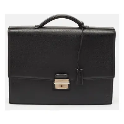 Cartier Black Leather Pasha Briefcase