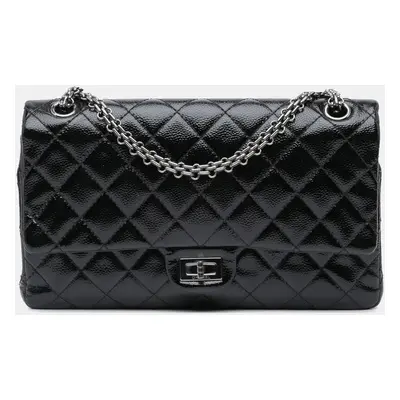 Chanel Black Quilted Patent Caviar 2.55 Reissue Flap