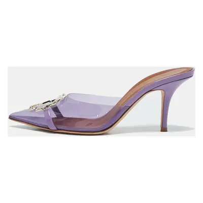 Malone Souliers Purple Patent Leather and PVC Missy Mules Size