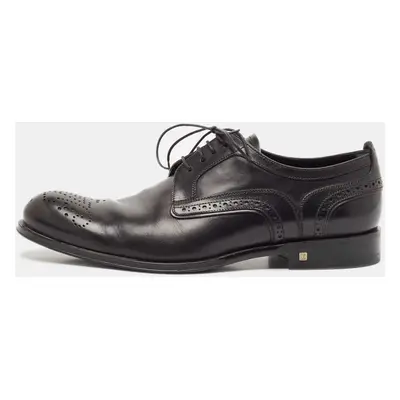 Louis Vuitton Black Leather Lace Up Derby Size