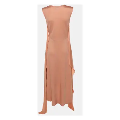 Sandro Beige Jersey Sleeveless Tie Front Dress