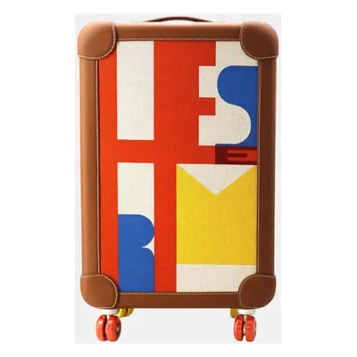 Hermes Gold/Multicolor Toile Taurillon Legat Rolling Mobility Suitcase Bag