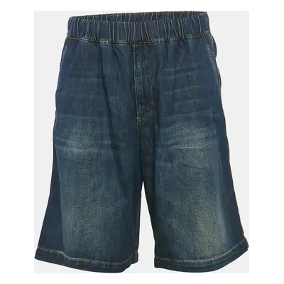 Valentino Blue Washed Denim Shorts