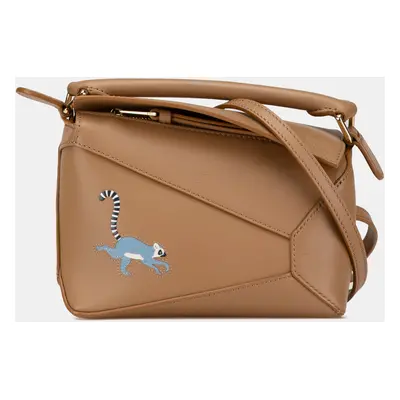 Loewe Brown Suna Fujita Mini Lemur Puzzle Edge Bag