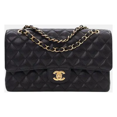 Chanel Black Medium Classic Caviar Double Flap