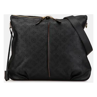 Louis Vuitton Black Monogram Mahina Selene MM Bag