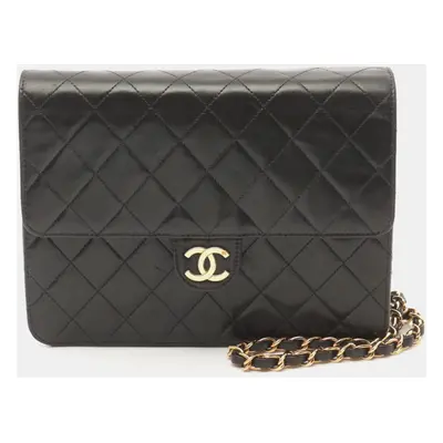 Chanel Black Lambskin Chain Shoulder Bag