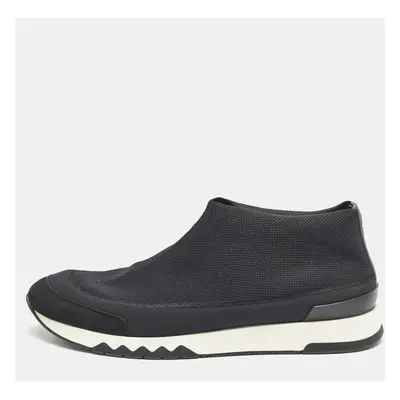 Hermés Navy Blue Knit Fabric Tokyo Slip-On Sneakers Size 42.5