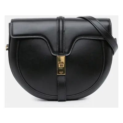 Celine Black Medium Leather Besace Crossbody Bag