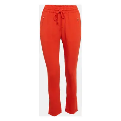 Stella McCartney Orange Crepe Drawstring Trousers