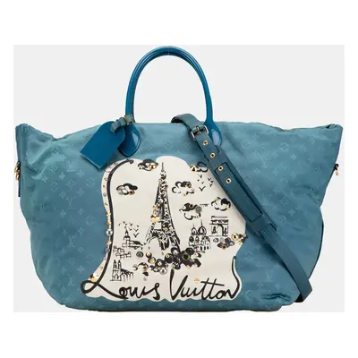 Louis Vuitton Blue Monogram Nylon Nouvelle Vague Beach Bag