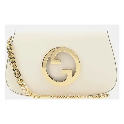 Gucci White White Leather Gucci Blondie Shoulder Bag