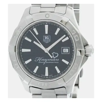 Tag Heuer Black Stainless Steel Aquaracer Automatic Men's Wristwatch mm